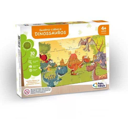 QUEBRA CABECA DINO MDF 30PCS